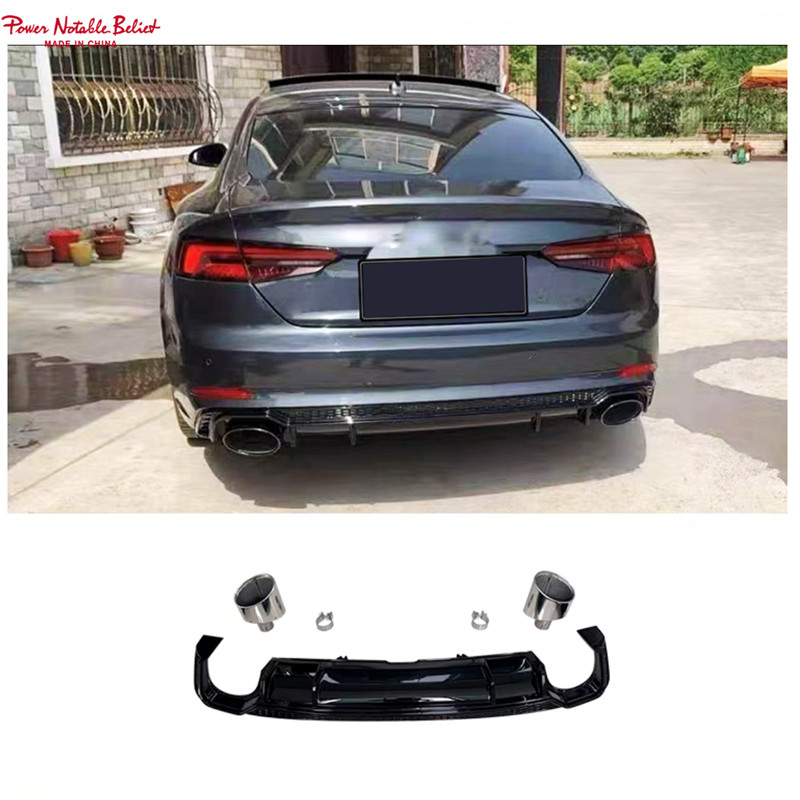 Audi A5 rear diffuer pipe modify to S5 style RS5 b9 2017-2019 7