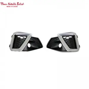 RS4 fog light grill for Audi A4 Original Sline car ABS honeycomb fog grille 20-23