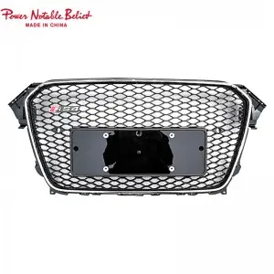 Upgrade Audi RS4 Style Front Grille Hex Mesh Honeycomb Hood Grill Fits A4 S4 B8.5
