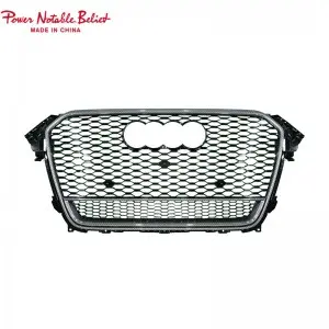 Upgrade Audi RS4 Style Front Grille Hex Mesh Honeycomb Hood Grill Fits A4 S4 B8.5