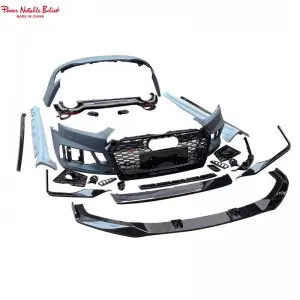Audi RS5 B9 style body kits front bumper with front grill and lip for A5 2017-2019
