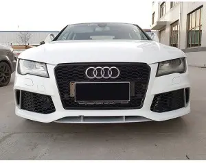 RS7 S7 front bumper grille quattro For Audi A7 S7 C7 center honeycomb grill