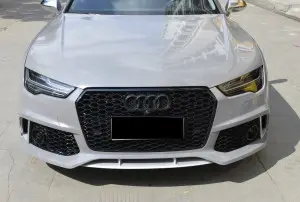 RS7 auto front grille for Audi A7 S7 C7.5 ABS material honeycomb car grill