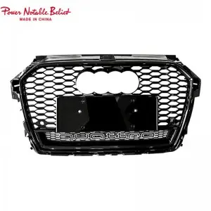 RS1 front bumper grill For Audi A1 S1 8X 2016-2018 hood grille lower frame emblem
