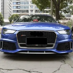 RS7 auto front grille for Audi A7 S7 C7.5 ABS material honeycomb car grill