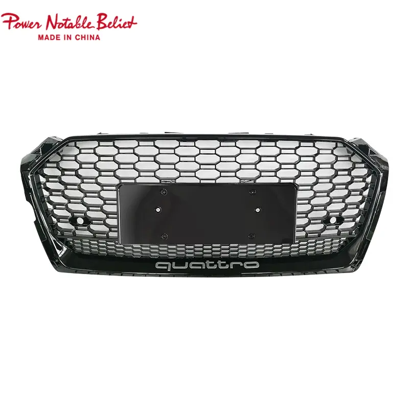 RS5 honeycomb grill for Audi A5 S5 B9 Auto parts front grille ABS material (1)