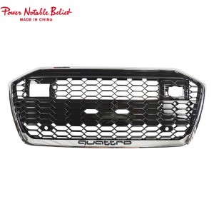 RS6 front bumper grille for audi A6 A6L S6 C8 honeycomb grill