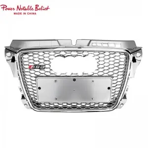 RS3 Front grille for Audi A3 8P Chrome black car bumper hood grille