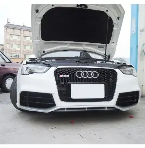 RS5 style front bumper grill for Audi A5 S5 B8.5 honeycomb grill RS frame quattro