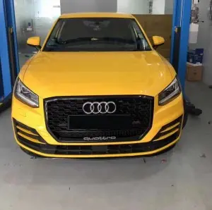 SQ2 RSQ2 front bumper grille for Audi Q2 Q2L 2018-2020 center honeycomb grill quattro