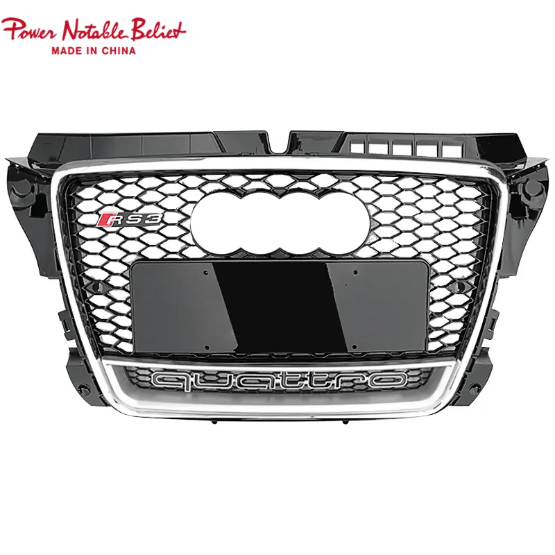 RS3 Front grille for Audi A3 8P Chrome black car bumper hood grille (1)